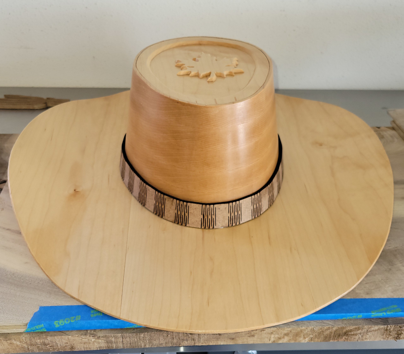 Maple Wood Hat with wooden hatband